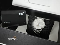 MONTBLANC 萬寶龍 Heritage Chronométrie Quantieme 傳承精密計時 MB112647 <font color="#fa00fa">多功能 全日曆顯示 月相盈虧</font> 不鏽鋼材質&nbsp;<font color="#ff0000">2025年保單</font> 自動上鍊 40mm