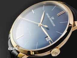 GIRARD-PERREGAUX 芝柏 GP 1966系列 49527-52-431-BB4A 18K玫瑰金材質 <font color="#05f0f0">簡約、氣質設計風格 藍色太陽紋放射面盤</font>&nbsp;<font color="#ff0000">2026年保卡 新錶訂價：606,000元</font>&nbsp;自動上鏈 41mm