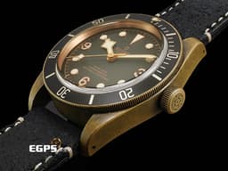 TUDOR 帝舵 Black Bay Bronze 碧灣 79250BA&nbsp;<font color="#778899">石板灰色面盤 搭配復古皮革錶帶</font>&nbsp;青銅材質 復古 雪花針 <font color="#ff0000">2019年保卡</font>&nbsp;自動上鍊 43mm