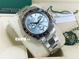 ROLEX 勞力士 DAYTONA 116506A 宇宙計時型 116506 A 迪通拿 鉑金 PT950 計時碼表 原廠鑽石時標 自動腕錶 冰藍色面盤 栗啡色陶瓷圈  冰藍面 <font color="#05f0f0">木村拓哉&nbsp;停產款 2022年<font style="">新式保卡</font></font>&nbsp;<font color="#ff0000">一手錶未整理&nbsp;保有原廠膠膜</font> 自動上鍊 40mm