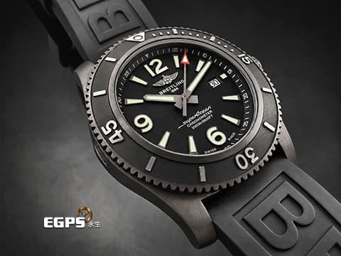BREITLING百年靈 Superocean超級海洋系列 M17368 黑鋼材質 自動排氦閥門&nbsp;2000米防水潛水錶 自動上鍊 46mm&nbsp;