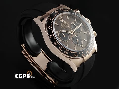 ROLEX 勞力士 Cosmograph Daytona 迪通拿 126515 18K永恆玫瑰金材質&nbsp;2025年最新款&nbsp;巧克力熊貓面盤&nbsp;黑色陶瓷錶圈 &nbsp;2025年保卡&nbsp;自動上鍊 計時碼錶 40mm