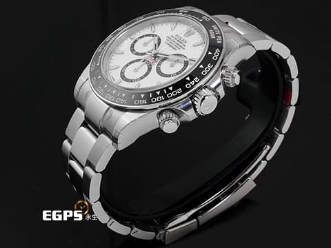 ROLEX 勞力士 Cosmograph Daytona 宇宙計時型 迪通拿 126500LN 計時碼表 白熊貓 白色面盤搭配黑色計時圈&nbsp;不鏽鋼材質 陶瓷錶圈 最新4131機芯 2025年保卡 極稀少全部原廠膠膜&nbsp;自動上鍊 40mm