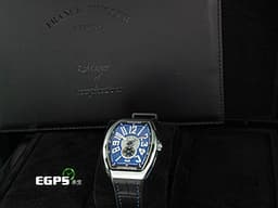Franck Muller 法蘭穆勒 FM錶 Vanguard系列 Slim Vintage V41 <font color="#0582f5">藍色面盤</font> V41SS6AT 酒桶型 小秒針 不鏽鋼 <font color="#ff0000">最新款 2025年保單</font> 自動上鍊 41mm