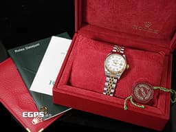 ROLEX 勞力士 Lady-Datejust 26 蠔式日誌型 79173 <font color="#f3dc68">包檯鑽石時標 18K黃金 半金款</font>&nbsp;DJ26 經典三角坑紋外圈 <font color="#ff0000">紀念型（Jubilee）五銖錶帶</font> 自動上鍊 26mm