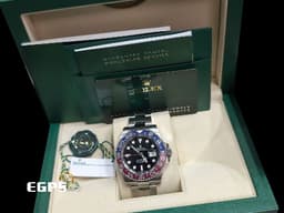 ROLEX 勞力士 GMT-Master II 格林威治型 126710 BLRO <font color="#EA0000">紅</font><font color="#4169e1">藍</font>雙色陶瓷框 可樂圈 126710BLRO 兩地時區 <font color="#FF0000">2024年保卡 Pepsi 百事圈 蠔式（Oyster）三節板帶</font> 自動上鍊 40mm