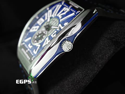 Franck Muller 法蘭穆勒 FM錶 Vanguard系列 Slim Vintage V41 藍色面盤 V41SS6AT 酒桶型 小秒針 不鏽鋼 最新款 2025年保單 自動上鍊 41mm