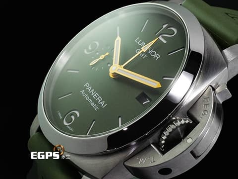 PANERAI 沛納海 Luminor 1950 3 Days GMT PAM1056 PAM01056 印度板球傳奇球星&nbsp;Mr.Dohni聯名限量款 軍綠色面盤&nbsp;金質指針、小秒針 2020年保卡 限量251支&nbsp;自動上鍊  44mm