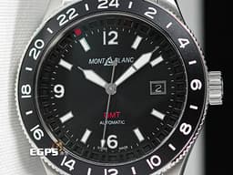 MONTBLANC 萬寶龍 1858 GMT 系列 MB129615 <font color="#4169e1">首創無指針 GMT 二地時間</font> 不銹鋼 大三針&nbsp;<font color="#FF0000">2025年保單 </font> 自動上鍊 42mm