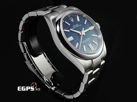 ROLEX 勞力士 Oyster Perpetual 41 蠔式恆動型 134300 2025年最新款最新色 med blue噴漆面盤 經典 OP41 不鏽鋼材質 2026年保卡&nbsp;自動上鍊 41mm