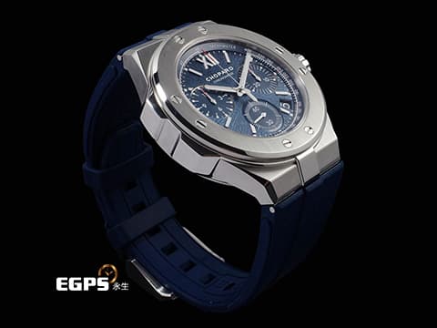 CHOPARD 蕭邦 Alpine Eagle XL Chrono 雪山傲翼 298609-3003 不銹鋼材質&nbsp;藍色拉絲紋面盤 鏈帶款 飛返 計時碼錶&nbsp;2022年保單 自動上鍊 44mm
