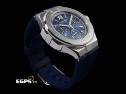 CHOPARD 蕭邦 Alpine Eagle XL Chrono 雪山傲翼 298609-3003 不銹鋼材質&nbsp;<font color="#4169e1">藍色拉絲紋面盤 鏈帶款</font> 飛返 計時碼錶&nbsp;<font color="#FF0000">2022年保單</font> 自動上鍊 44mm