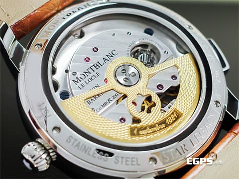 MONTBLANC 萬寶龍 Nicolas Rieussec 7138 128674 尼可拉斯 金色面盤 單把計時 兩地時間 時間書寫器 200週年紀念 2022年保單 限量200只&nbsp;自動上鍊 44.8mm