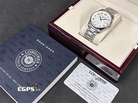 LONGINES 浪琴 Master Collection 名匠 巨擘系列 L28934786 經典白色麥穗紋面盤 大三針&nbsp;自動上鍊 42mm