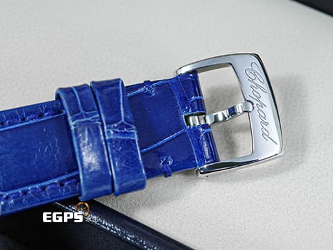 CHOPARD 蕭邦 Happy Sport 快樂鑽 278582-6012 藍色面盤 原廠5顆跑鑽 半金款 不鏽鋼 大三針&nbsp;2026年保單 最新快拆式錶帶 石英機芯 36mm