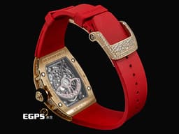 RICHARD MILLE 理查德•米勒 RM&nbsp; RM07-01<font color="#FF0000">&nbsp;</font><font color="#fdefc9">紅唇 18K玫瑰金材質 原廠鑲嵌鑽石面盤、錶圈、錶扣</font><font color="#FF0000">&nbsp;</font><font color="#05f0f0">錶腹鑲嵌宛如雪花般的頂級鑽石</font><font color="#FF0000"> 2025年保單&nbsp;</font>自動上鏈 45.66 x 31.40mm