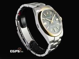 ROLEX 勞力士 Oyster Perpetual 41 蠔式恆動型 134303 OP41 不鏽鋼&amp;18K黃金材質 半金&nbsp;<font color="#05f0f0">今年最新款 100週年紀念款 石板灰色太陽放射紋面盤</font> <font color="#058703">100週年字樣 勞力士綠色「ROLEX」字樣以及綠色方格時標</font>&nbsp;<font color="#FF0000">2026年木紋保卡 保有原廠全膜</font>&nbsp;自動上鍊 41mm