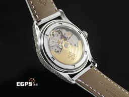 PATEK PHILIPPE 百達翡麗 PP錶 Annual Calendar 複雜功能計時系列 4937G/001 18K白金材質 <font color="#fa00fa">年曆錶 月相顯示</font><font color="#05f0f0"> 原廠鑲嵌鑽石錶圈 珍珠貝殼面盤</font>&nbsp;自動上鍊 37mm