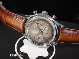 Montblanc 萬寶龍 Heritage Chronograph 傳承系列 128671 <font color="#ab835f">淺棕色面盤</font> 不鏽鋼 計時碼表<font color="#ffd2ab">&nbsp;</font><font color="#FF0000">2025年保卡 </font> 自動上鍊 40mm