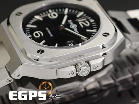 Bell &amp; Ross 柏萊士 Urban系列 BR-05 Black Steel 不鏽鋼 BR05A-BL-ST/SST 大三針&nbsp;2025年保單&nbsp;自動上鍊 40mm