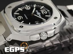 Bell &amp; Ross 柏萊士 Urban系列 BR-05 Black Steel 不鏽鋼 BR05A-BL-ST/SST 大三針&nbsp;<font color="#FF0000">2025年保單</font>&nbsp;自動上鍊 40mm