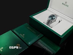 ROLEX 勞力士 Datejust 36 蠔式日誌型 126284RBR&nbsp;DJ36 不鏽鋼&amp;18K白金材質 <font color="#bef8ca">薄荷綠色面盤</font><font color="#FF0000">&nbsp;2025年新式保卡 紀念型（Jubilee）五銖錶帶 保有原廠膠膜</font>&nbsp;自動上鍊 36mm