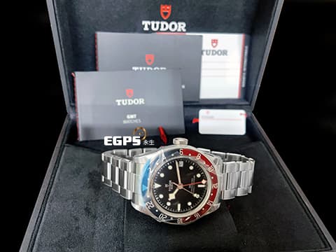 TUDOR 帝舵 Black Bay GMT 碧灣 79830RB 兩地時間 可樂圈 紅藍圈 79830 RB 復古 雪花針 不鏽鋼 Pepsi 百事圈 2020年保卡 原廠膠膜&nbsp;潛水錶 自動腕錶 41mm