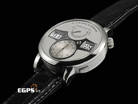 A.LANGE &amp; SÖHNE 朗格 Zeitwerk Platinum 時間橋 142.025 貓頭鷹 PT950 鉑金材質 大數字瞬跳時間顯示 3日動能顯示 小秒針 德國銀 2024年保單 手上鍊 41.9mm