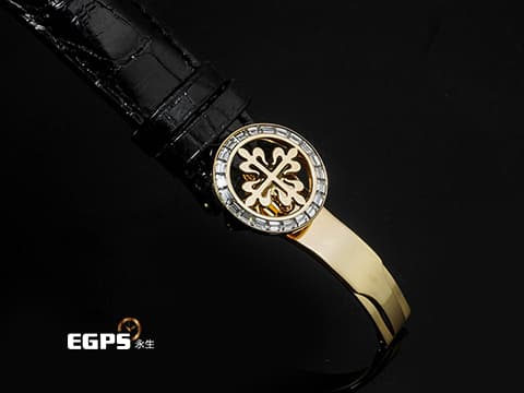 Patek Philippe 百達翡麗 PP 超級複雜功能時計 6104R-001 18K玫瑰金材質 北半球天文顯示功能&nbsp;宛若夜空中星河般的面盤 原廠鑲嵌60顆鑽石錶圈、錶扣（共5.4克拉）&nbsp;鑽石星空 銀河蒼穹 日內瓦的星象&nbsp;VIP限定稀有錶款&nbsp;2023年保單 蒐藏未使用品 自動上鏈 40mm