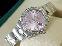 ROLEX 勞力士 Datejust 31 蠔式日誌型 278384RBR <font color="#eeb4b4">原廠鑲鑽外圈、VI鑲鑽時標粉紅色面盤</font>&nbsp;278384 RBR 經典 DJ31 不鏽鋼&nbsp;<font color="#FF0000">2024保卡 蠔式（Oyster）三節錶帶</font> 自動上鍊 31mm