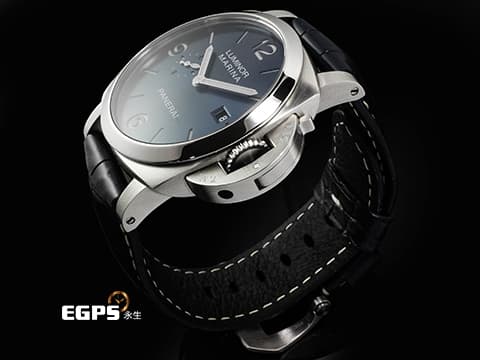 PANERAI 沛納海 Luminor Marina PAM3314 PAM03313 不鏽鋼材質 藍色面盤 PAM快速裝卸系統™&nbsp;2026年保卡&nbsp;自動上鍊 44mm