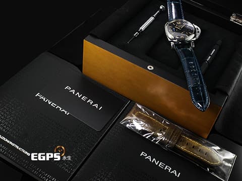 PANERAI 沛納海 Luminor 1950 PAM01537 PAM1537 GMT 三日鍊 經典巴黎釘紋面盤 動力顯示&nbsp;2019年保卡 台灣公司貨 自動上鏈 42mm