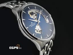 HAMILTON 漢米爾頓 Open Heart Auto 爵士系列 H32675140 不鏽鋼材質 <font color="#0582f5">藍色漸層鏤空面盤</font> <font color="#FF0000">2022年保卡 台灣公司貨</font>&nbsp;自動上鍊 40mm