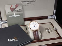 Frederique Constant 康斯登 Manufacture Slimline Perpetual Calendar 萬年曆 月相盈虧&nbsp;<font color="#ffa57d">玫瑰金</font>&nbsp;FC-775V4S9 <font color="#FF0000">自製機芯 2025年保單</font>  自動上鍊 42mm