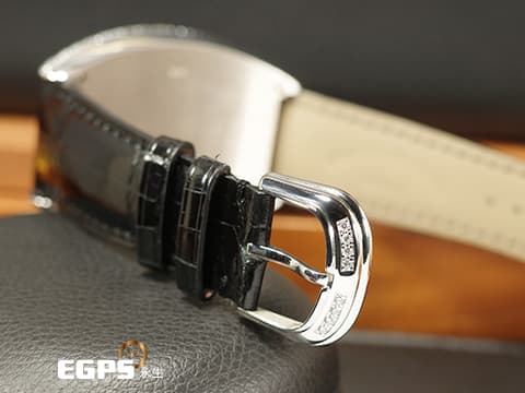 Franck Muller 法蘭穆勒 FM錶 Cintrée Curvex Gothique系列 8880 SC GOTH NBR D CD 原廠鑲嵌鑽石錶殼、骷髏頭圖案面盤、阿拉伯數字時標&nbsp;酒桶型 18K白金材質 大三針 8880SC 自動上鏈 44x54mm