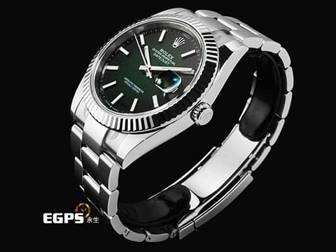 ROLEX 勞力士 Datejust 41 蠔式日誌型 126334 最新款 煙燻綠色面盤&nbsp;不鏽鋼材質 DJ41 經典三角坑紋錶圈 2026年木紋保卡 蠔式（Oyster）三板錶帶&nbsp;自動上鍊 41mm