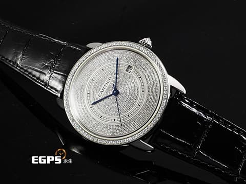 Cartier 卡地亞 Ronde Solo De Cartier 3517 不鏽鋼材質 精鑲滿天星面盤、錶圈&nbsp;自動上鏈 42mm