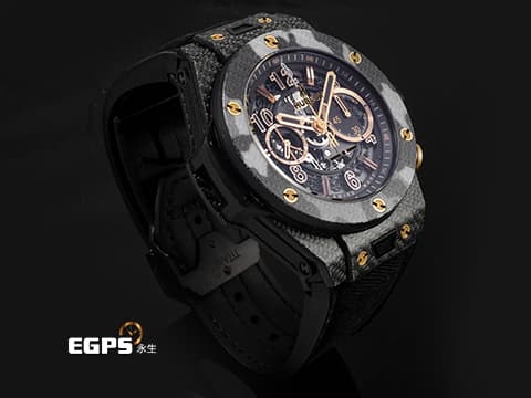Hublot 宇舶 Big Bang Italia Independent Black Camo大爆炸 411.YL.1198.NR.ITI16 碳纖維&amp;18K玫瑰金材質&nbsp;飛返 計時碼表&nbsp;限量250支&nbsp;自動上鏈 45mm