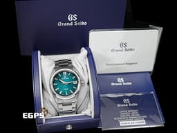 GRAND SEIKO 特級精工 GS 精工 Evolution 9系列 SLGA025G「阿寺溪藍」Spring Drive 五日鍊 動能顯示&nbsp;<font color="#21a9c4">錶盤設計源自「阿寺川」為靈感，被譽為擁有翡翠般清澈碧綠的長野縣阿寺溪谷，錶盤上的紋理隨著入光角度的不同而發生變化，細緻地展現了河水的自然流動</font>&nbsp;白鈦材質&nbsp;<font color="#FF0000">2024年台灣公司貨</font> 自動上鍊 40mm