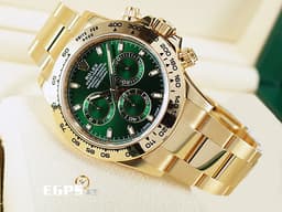 ROLEX 勞力士 Daytona 116508 宇宙計時型 迪通拿 18K黃金材質 <font color="#058703">綠油精 綠金迪 經典綠色熊貓面盤</font> <font color="#ff0000">2019年保卡 已貼膜</font>&nbsp;自動上鍊 40mm