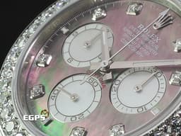 ROLEX 勞力士 Cosmograph Daytona 宇宙計時型 迪通拿 126579RBR 18K白金材質 <font color="#05f0f0">原廠鑲嵌36顆鑽石錶圈、8顆鑽石時標 鮮明對比黑、白兩色珍珠貝母面盤&nbsp;</font><font color="#FF0000">2026年保卡&nbsp;</font>賽車計時碼表&nbsp;自動上鏈 40mm