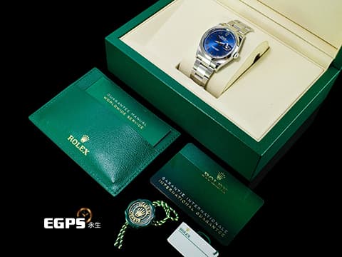 ROLEX 勞力士 Datejust 36 蠔式日誌型 126200&nbsp;DJ36 不鏽鋼材質&nbsp;藍色面盤 羅馬數字時標 2026年保卡 蠔式（Oyster）三節錶帶 自動上鍊 36mm