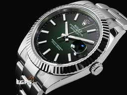 ROLEX 勞力士 Datejust 41 蠔式日誌型 126334 <font color="#009100">最新款 煙燻綠色面盤</font>&nbsp;不鏽鋼材質 DJ41 經典三角坑紋錶圈 <font color="#FF0000">2026年木紋保卡 蠔式（Oyster）三板錶帶</font>&nbsp;自動上鍊 41mm