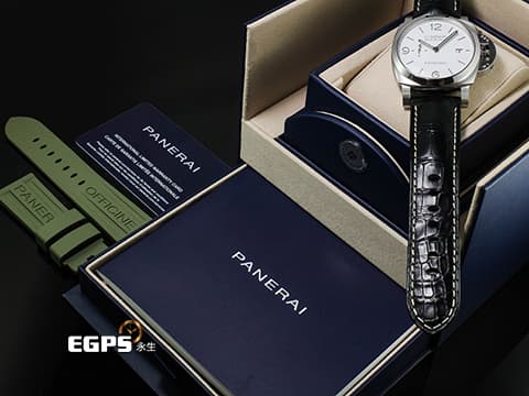 PANERAI 沛納海 Luminor Marina PAM3314 PAM03314 不鏽鋼材質 白色面盤 PAM快速裝卸系統™&nbsp;2026年保卡&nbsp;自動上鍊 44mm
