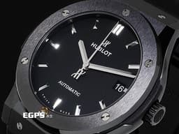 HUBLOT 宇舶 Classic Fusion 經典融合 511.CM.7170.RX <font color="#05f0f0">黑陶瓷材質&nbsp;啞光黑色面盤 </font>大三針 <font color="#FF0000">2025年保單</font> 自動上鍊 45mm