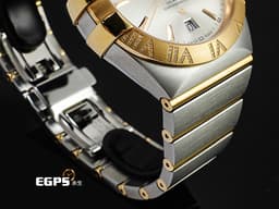 OMEGA 歐米茄 Constellation 星座 12325382202001 18K玫瑰金材質 <font color="#ffff00">經典扣爪設計 星期&amp;日期顯示窗 原廠鑲嵌鑽石羅馬數字時標</font> <font color="#ff0000">2026年保卡 新錶訂價：594,500元</font>&nbsp;自動上鏈 38mm