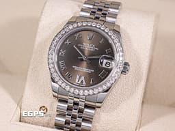 ROLEX 勞力士 Datejust 31 蠔式日誌型 178384<font color="#929090">&nbsp;原廠鑲鑽錶圈 深灰色VI鑽石時標面盤</font>&nbsp;不鏽鋼 DJ31 <font color="#ff0000">紀念型（Jubilee）五銖錶帶</font> 自動上鍊 31mm