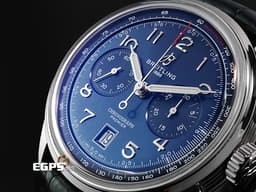BREITLING 百年靈 Premier B01 Chronograph 42 璞雅系列 AB0145 <font color="#05f0f0">藍色面盤</font> 計時碼表 不鏽鋼材質&nbsp;<font color="#FF0000">B01自製機芯 2023年卡</font>&nbsp;自動上鍊 42mm