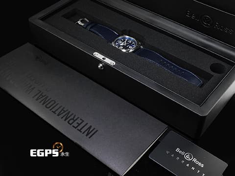 Bell &amp; Ross 柏萊士 &nbsp;BR-03 BLACK STEEL&nbsp;BR03A-BLU-ST/SCA 不鏽鋼材質 藍色放射紋面盤&nbsp;2025年保卡 台灣公司貨&nbsp;自動上鍊 41mm