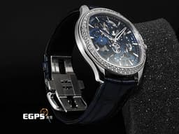 PIAGET 伯爵 Polo Skeleton G0A46010 18K白金材質 <font color=#468bcc>錶圈鑲飾56顆明亮形切割圓形美鑽（約1.59克拉）</font> <font color=#70cce1>藍色鏤空面盤</font> <font color=#FF0000>2022年保卡 新錶訂價：2,280,000元</font> 自動上鍊 42mm